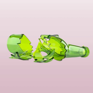 Glass waste
